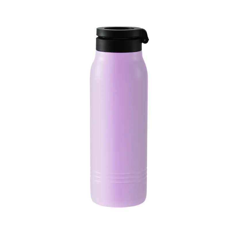 Bottiglia d'acqua in acciaio inossidabile con coperchio magnetico color lavanda